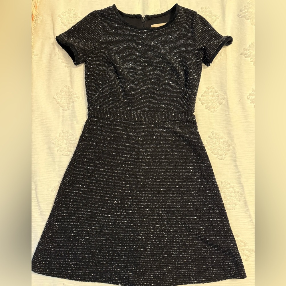 Ann Taylor Black Tweed Dress